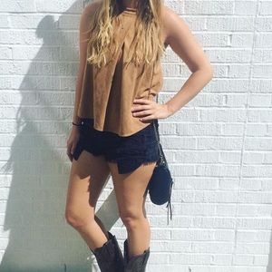 Brown Suede Tank